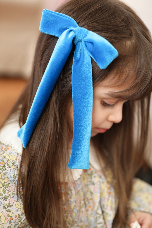 Luxe velvet Long tail bow / Provence bow / Ribbon style Bow