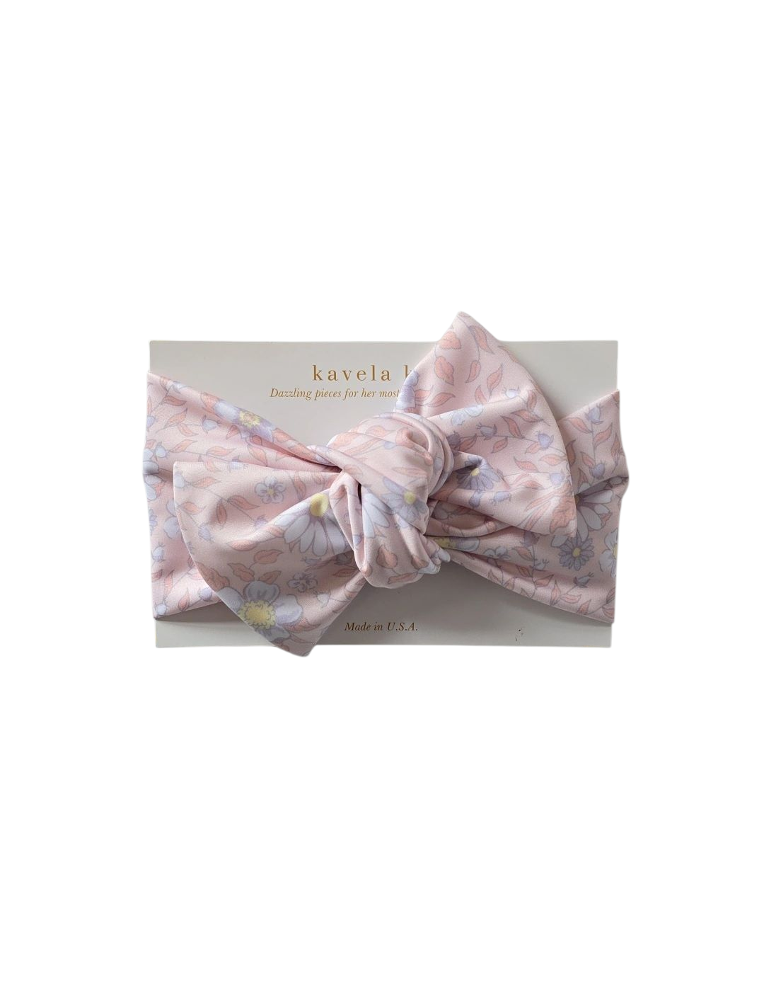 Swim Headband | Light peach ditsy