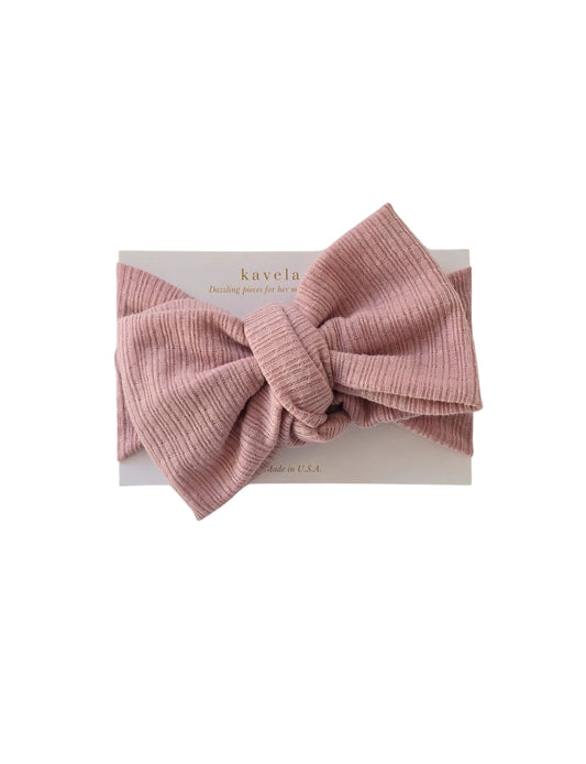 Dusty Rose Pointelle | Oversized Headband